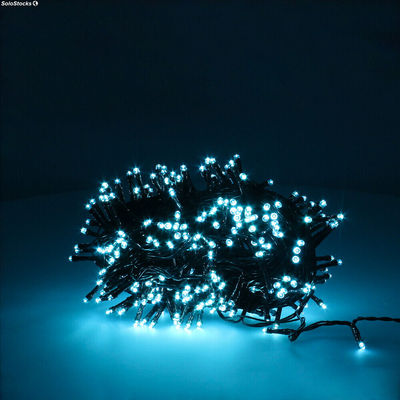 Guinalda Luces Navidad 300 Leds Color Azul Hielo. Luz Navidad Interiores y