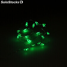 Guirnalda Luces Navidad Arboles 20 Leds Color Verde. Luz navidad interiores IP20