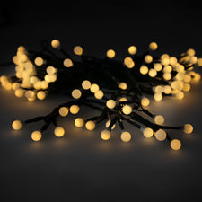 Guirnalda Luces Navidad Esfera 120 Leds Luz Blanco Calido. Uso en Exteriores /