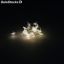 Guirnalda Luces Navidad Estrellas 20 Leds Color Blanco Calido.Luz navidad