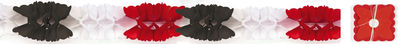 Guirnalda negro rojo blanco 3 mts, 12