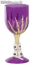 Halloween decorative goblet with a hand