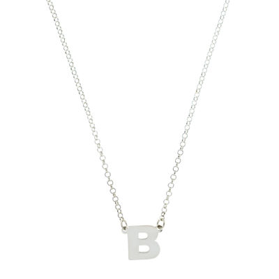 Halskette von 925 Sterlingsilber , mit schlussfixierung - modell Simple &quot;B&quot;