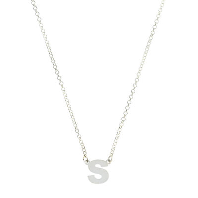 Halskette von 925 Sterlingsilber , mit schlussfixierung - modell Simple &quot;S&quot;