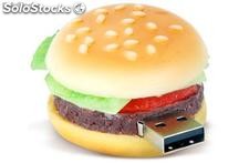 Hamburguesa usb, dibujos animados forma una unidad flash usb, una unidad usb