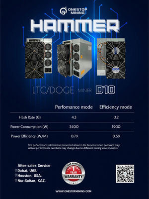 Hammer D10 maquina miner de LTC &amp; Dogecoin
