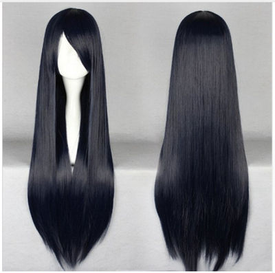 Harajuku 80 cm Long Noir De Mode Femmes Cheveux Synthétique