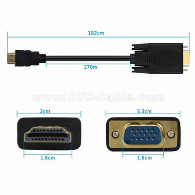 Hdmi to vga adapter Cable 1080P 1.8m - Foto 4
