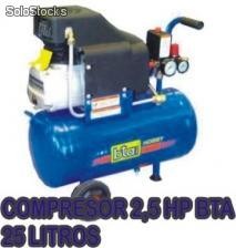 Herramientas - compresor 25 lts.2.5 hp con valvula garant