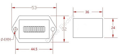 Hexagonal medidor batería 10 barras LED digital indicator descarga de batería - Foto 4
