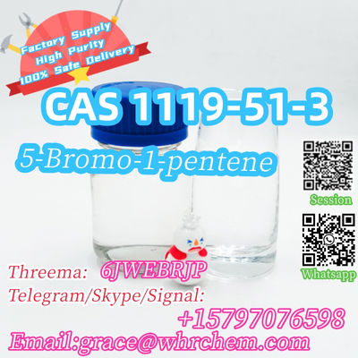 High Purity 100% CAS 1119-51-3 5-Bromo-1-pentene Factory Supply Safe Delivery