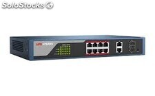 Hikvision DS-3E1310P-E - Commutateur POE Web Fast Ethernet à 8 ports