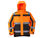 Hochsichtbare Warnschutzjacke mit Kapuze - L Orange - Foto 3