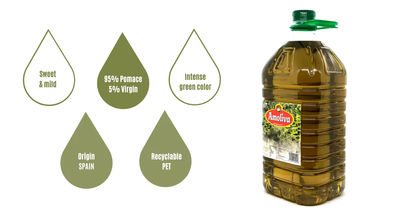 Hochwertiges spanisches Trester-Olivenöl Amoliva 5L PET-Flasche - Foto 2