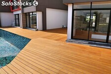 Horizontal de pisos de bambú interior