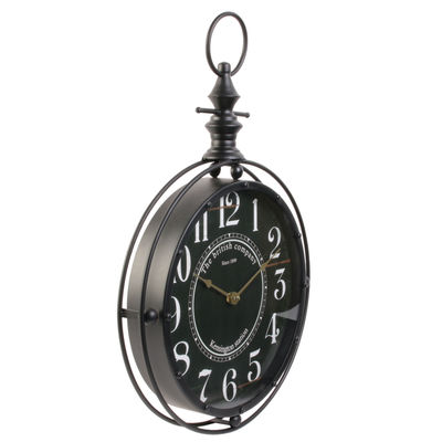 Horloge gousset noire - 35 x h 53 cm - the british company - vintage