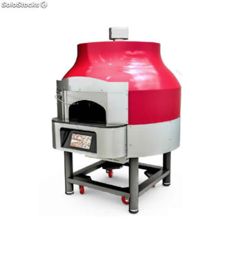 Horno de pizza a gas rotativo, 300mm y 9 pizzas, superficie de cocción 1200mm