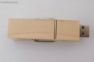 Hot vente pince clip durable flash mémoire 8 G/16 G USB 2.0 Flash drive en bois - Photo 2
