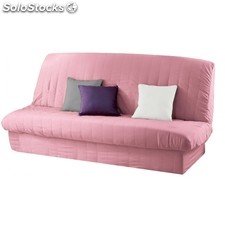 Housse clic clac matelassée avec bande de socle - rose pale