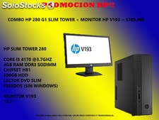 Hp 280 slim tower G1 monitor hp incluido