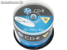 Hp CD-r 80Min/700MB/52x Cakebox (50 Disc) - Silver Surface CRE00017