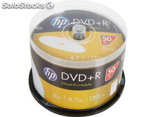 Hp DVD+r 4.7GB/120Min/16x Cakebox (50 Disc) Printable Surface DRE00026WIP