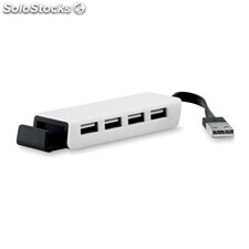 Hub USB et support smartphone blanc MIMO8937-06