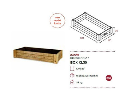 Huerto Urbano box XL30 160x80x30 cm 310 Litros hortalia - Foto 4