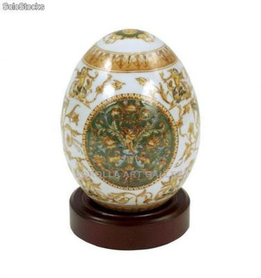 Huevo 18cm + Peana - Versamis | porcelana decorada en porcelana