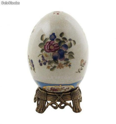 Huevo 19cm con peana - Milady | porcelana decorada en porcelana