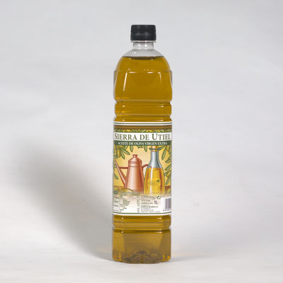 Huile d&#39;olive extra vierge 1L PET espagnole pressée à froid Sierra de Utiel