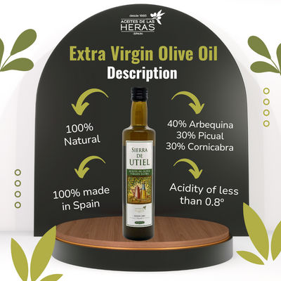 Huile d&amp;#39;olive extra vierge 500ml spagnole pressée à froid bouteille en verre - Photo 3