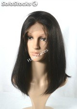 Human hair wig full lace wig front perruque lisse boucle natural