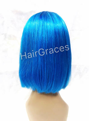 Human hair wig Perruque naturelle colorful wig front l;ace perruque pour la fete - Photo 4