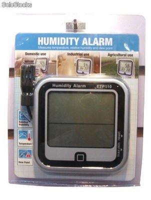 Humedad de alerta y termómetro, medidor de rocío, alarma de humedad / moho alert