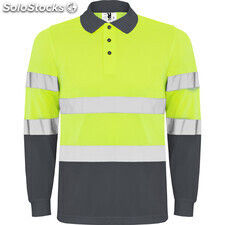 Hv polaris long sleeve polo shirt s/l lead/fluor yellow ROHV93060323221 - Foto 2