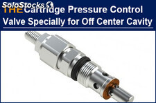Hydraulic cartridge pressure control valve specially for manifold with off cente