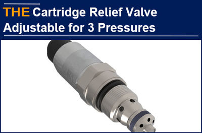 Hydraulic Direct Acting Cartridge Relief Valve with 3 functions, AAK 1 valve rep