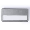 Identificador aluminio con ventana de etiqueta y pinza e imperdible