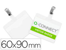 Identificador con pinza q-connect KF01560 60X90 mm con apertura superior