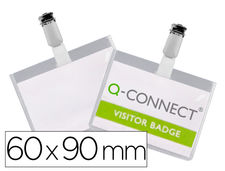 Identificador con pinza q-connect KF01562 60X90 mm cerrada