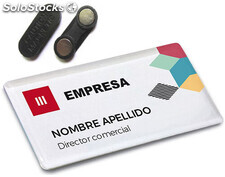 Identificador magnético personalización individual con nombre o cargo 76x38 mm