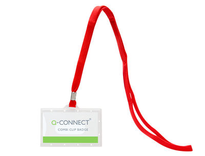 Identificador q-connect kf03303 con cordon plano rojo y apertura lateral 94x60 - Foto 2