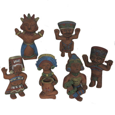 Idoli Maya in terracotta Lotto 35
