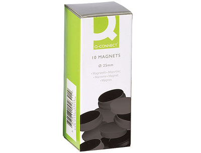 Imanes para sujecion q-connect ideal para pizarras magneticas20 mm negro -caja - Foto 2