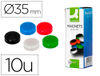 Imanes para sujecion q-connect ideal para pizarras MAGNETICAS35 mm colores