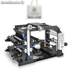 Impresora flexográfica de cuatro colores con controlador automático de tensión