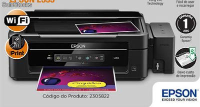 Impressora Epson Multifuncional l355 Inkjet 4 cores Imp/Scan/Cópia Wi-Fi usb - Foto 2