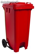 Industrieller Container mit Pedal 120 Liter (Rot) - Sistemas David