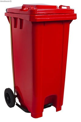 Industrieller Container mit Pedal 120 Liter (Rot) - Sistemas David